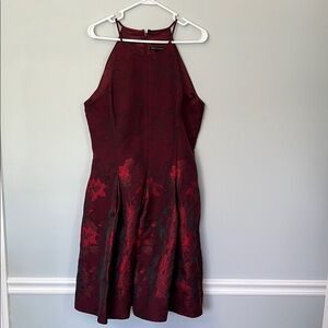 White House Black Market red floral dress